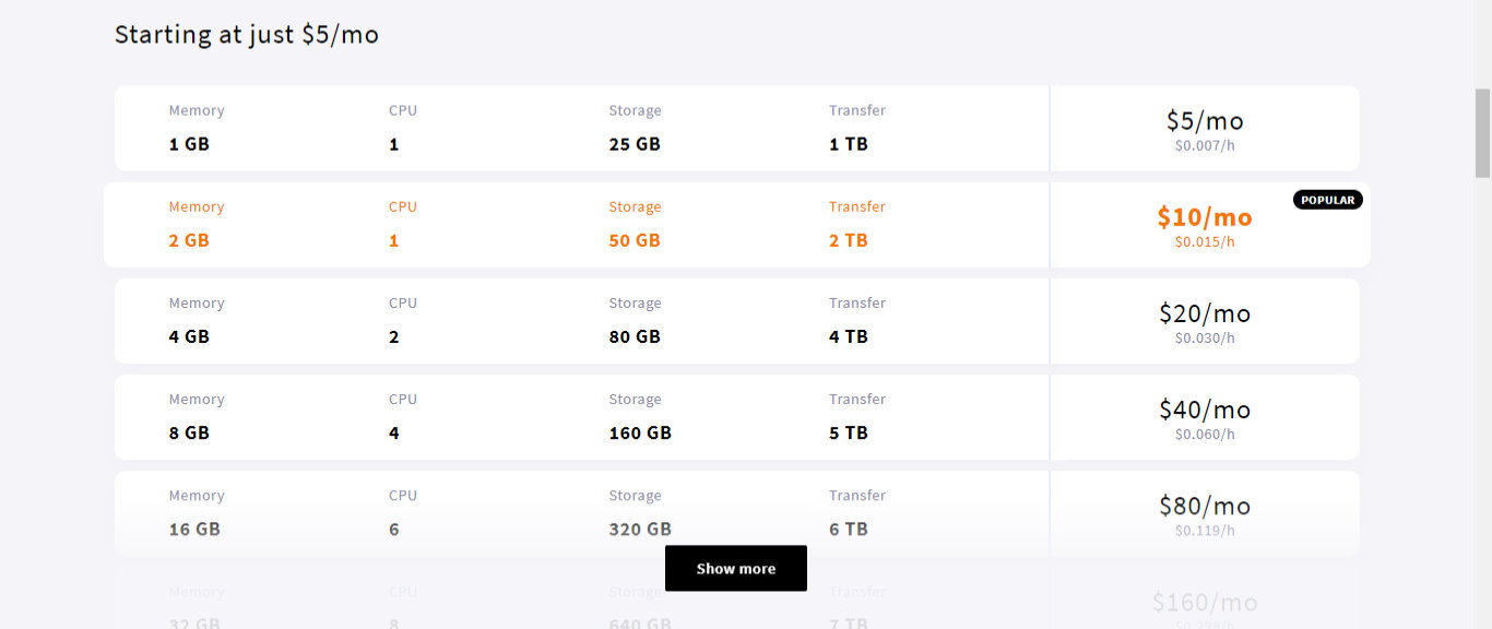 Upcloud Server Options